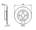 BOSCH Brzdov kotou - 261 mm BO 0986479128, 0 986 479 128