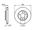 BOSCH Brzdov kotou - 283 mm BO 0986479132, 0 986 479 132