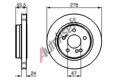 BOSCH Brzdov kotou - 278 mm BO 0986479133, 0 986 479 133