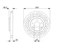 BOSCH Brzdov kotou - 330 mm BO 0986479135, 0 986 479 135