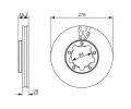 BOSCH Brzdov kotou - 276 mm BO 0986479136, 0 986 479 136