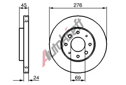 BOSCH Brzdov kotou - 276 mm BO 0986479140, 0 986 479 140