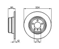 BOSCH Brzdov kotou - 324 mm BO 0986479167, 0 986 479 167