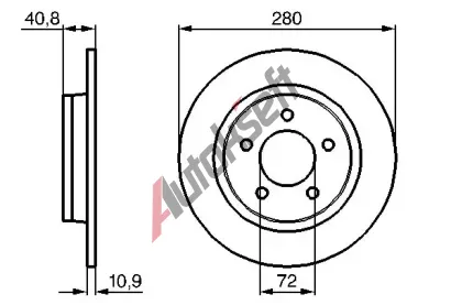 BOSCH Brzdov kotou - 280 mm BO 0986479181, 0 986 479 181