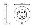 BOSCH Brzdov kotou - 240 mm BO 0986479189, 0 986 479 189