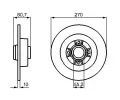 BOSCH Brzdov kotou - 270 mm BO 0986479196, 0 986 479 196