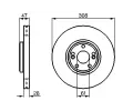 BOSCH Brzdov kotou - 308 mm BO 0986479198, 0 986 479 198