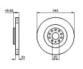 BOSCH Brzdov kotou - 345 mm BO 0986479204, 0 986 479 204