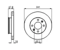 BOSCH Brzdov kotou - 241 mm BO 0986479206, 0 986 479 206