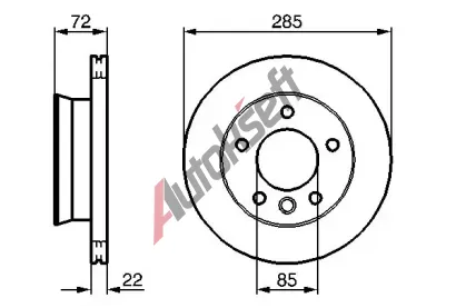 BOSCH Brzdov kotou - 285 mm BO 0986479212, 0 986 479 212