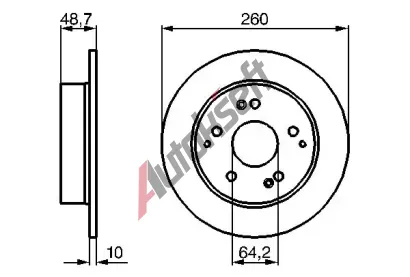 BOSCH Brzdov kotou - 260 mm BO 0986479225, 0 986 479 225