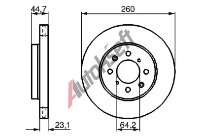 BOSCH Brzdov kotou - 260 mm BO 0986479226, 0 986 479 226