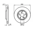 BOSCH Brzdov kotou - 300 mm BO 0986479227, 0 986 479 227