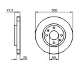 BOSCH Brzdov kotou - 280 mm BO 0986479229, 0 986 479 229