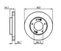 BOSCH Brzdov kotou - 302 mm BO 0986479230, 0 986 479 230