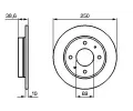 BOSCH Brzdov kotou - 250 mm BO 0986479236, 0 986 479 236