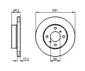 BOSCH Brzdov kotou - 231 mm BO 0986479241, 0 986 479 241