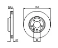 BOSCH Brzdov kotou - 350 mm BO 0986479249, 0 986 479 249