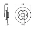 BOSCH Brzdov kotou - 249 mm BO 0986479255, 0 986 479 255