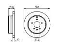 BOSCH Brzdov kotou - 303 mm BO 0986479268, 0 986 479 268