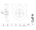 BOSCH Brzdov kotou s loiskem - 249 mm BO 0986479279, 0 986 479 279