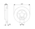 BOSCH Brzdov kotou - 317 mm BO 0986479287, 0 986 479 287