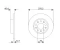 BOSCH Brzdov kotou - 278 mm BO 0986479292, 0 986 479 292