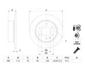 BOSCH Brzdov kotou - 298 mm BO 0986479295, 0 986 479 295