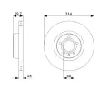 BOSCH Brzdov kotou - 314 mm BO 0986479301, 0 986 479 301