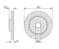 BOSCH Brzdov kotou - 360 mm BO 0986479302, 0 986 479 302