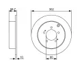 BOSCH Brzdov kotou - 302 mm BO 0986479318, 0 986 479 318