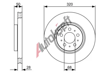 BOSCH Brzdov kotou - 320 mm BO 0986479321, 0 986 479 321