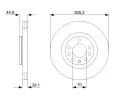 BOSCH Brzdov kotou - 305 mm BO 0986479325, 0 986 479 325