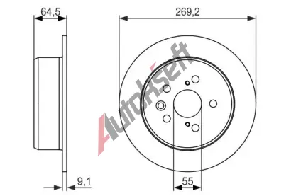 BOSCH Brzdov kotou - 269 mm BO 0986479336, 0 986 479 336