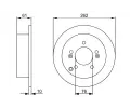 BOSCH Brzdov kotou - 262 mm BO 0986479345, 0 986 479 345