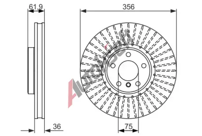 BOSCH Brzdov kotou - 356 mm BO 0986479349, 0 986 479 349