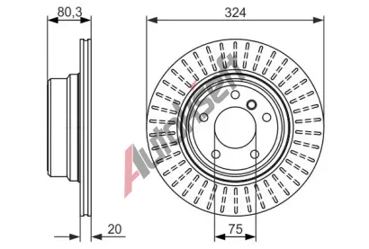 BOSCH Brzdov kotou - 324 mm BO 0986479350, 0 986 479 350