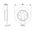 BOSCH Brzdov kotou - 282 mm BO 0986479361, 0 986 479 361