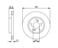 BOSCH Brzdov kotou - 282 mm BO 0986479365, 0 986 479 365