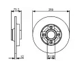 BOSCH Brzdov kotou - 267 mm BO 0986479383, 0 986 479 383