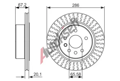 BOSCH Brzdov kotou - 286 mm BO 0986479394, 0 986 479 394