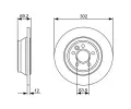 BOSCH Brzdov kotou - 302 mm BO 0986479396, 0 986 479 396