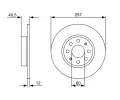 BOSCH Brzdov kotou - 257 mm BO 0986479402, 0 986 479 402