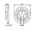 BOSCH Brzdov kotou - 335 mm BO 0986479413, 0 986 479 413