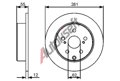 BOSCH Brzdov kotou - 281 mm BO 0986479419, 0 986 479 419