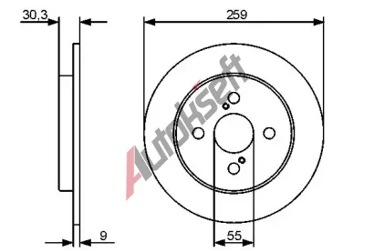 BOSCH Brzdov kotou - 259 mm BO 0986479420, 0 986 479 420