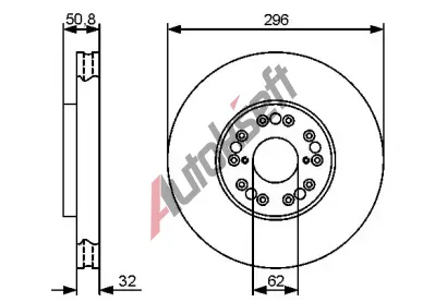 BOSCH Brzdov kotou - 296 mm BO 0986479429, 0 986 479 429