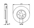 BOSCH Brzdov kotou - 275 mm BO 0986479431, 0 986 479 431