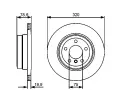 BOSCH Brzdov kotou - 320 mm BO 0986479442, 0 986 479 442