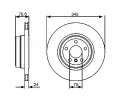 BOSCH Brzdov kotou - 345 mm BO 0986479443, 0 986 479 443